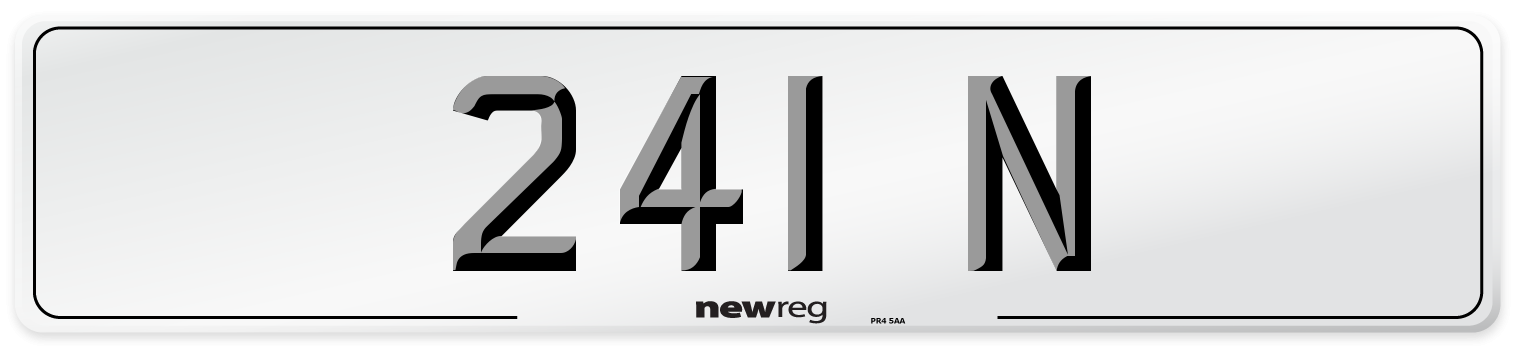 241 N Number Plate from New Reg